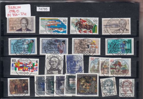 Berlin 1986, Mich.-Nr.: Komplett Gestempelt LUXUS mit Berlin Vollstempel