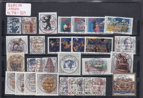 Berlin 1988, Mich.-Nr.: Komplett Gest. LUXUS viel  ERSTTAG mit Berlin Vollstempel