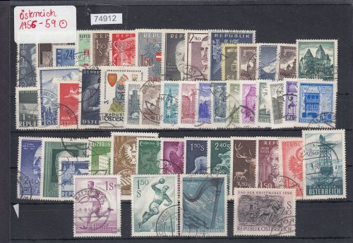 Österreich 1956-59, Mich.-Nr.:  Komplett gestempelt