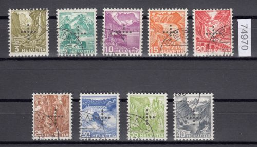 Schweiz Dienst 1937 : Mi.-Nr.: 19-27 gestempelt