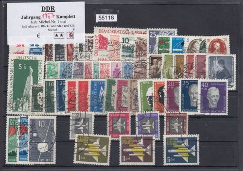 DDR 1957, Mich.-Nr.: Komplett  gestempelt