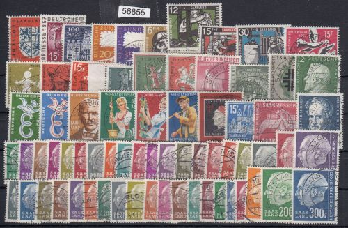 Saarland 1957-59 Mi. Nr. 379-448 Gest. Komplett (OPD)