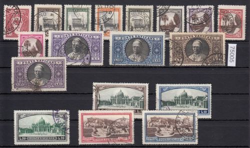 Vatikan 1933 Mi.-nr.: 21-38  gestempelt
