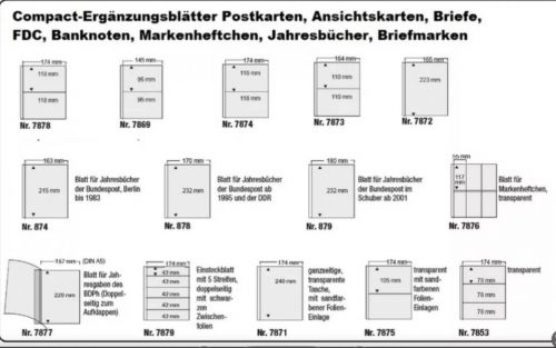 SAFE Compact Ergänzungsblätter 7872 1 Tasche  4 Ringe  Neu