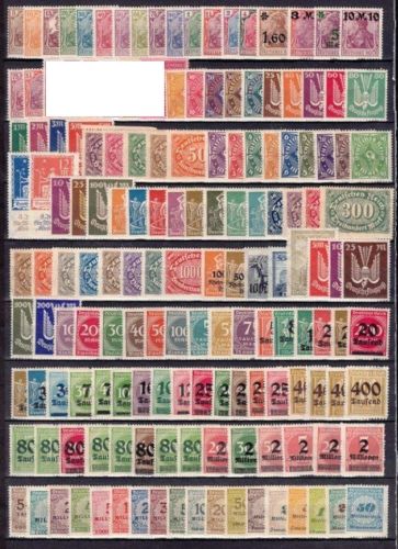 DR  1920-23, Mich.-Nr.: 140-337 ** Inflation Komplett (ohne 158-76 177-196 199-204)