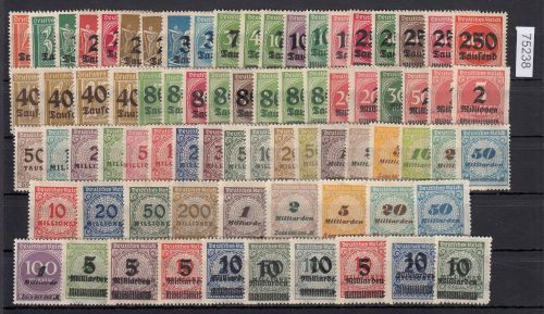 DR  1920-23, Mich.-Nr.: 277-337 A+B ** Hoch-Inflation Komplett