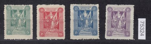 Abstimmung. Marienwerder 1920, Mi.-Nr. 1+2+5+8 A *   Kpl.  Satz Nadelstich  Zähnung