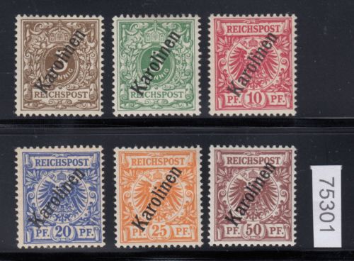 Kolonien Karolinen 1900, Mich.-Nr.:  1-6 II *