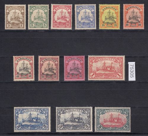Kolonien Karolinen 1900, Mich.-Nr.:  7-18+22 *