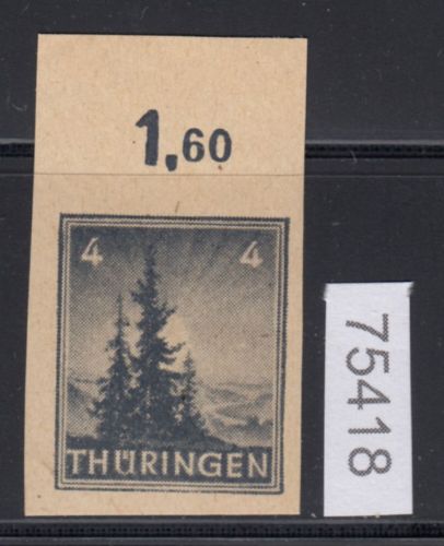 SBZ  1945 Mi.-Nr.: 93 AX t U  ** geprüft    vierseitig ungezähnt