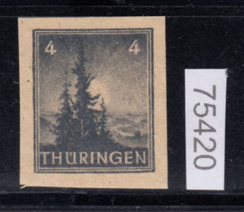 SBZ  1945 Mi.-Nr.: 93 AX z2 U  ** geprüft    vierseitig ungezähnt