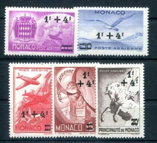 Monaco 1945, Mich.-Nr.: ** 297-301    Komplett