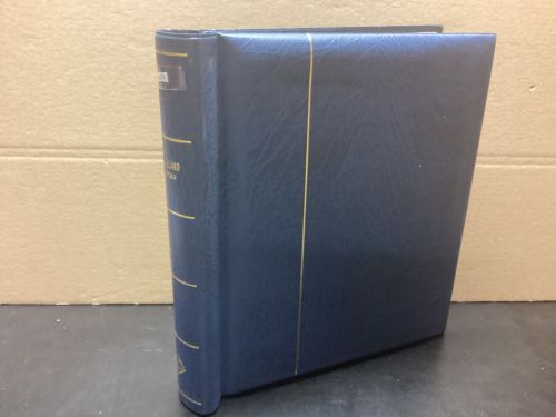 Leuchtturm Klemmbinder  Aufschrift  wattiert gebraucht Leer blau