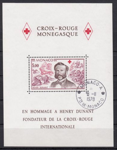 Monaco 1978, Mich.-Nr.: Block 13 gestempelt   Rotes Kreuz