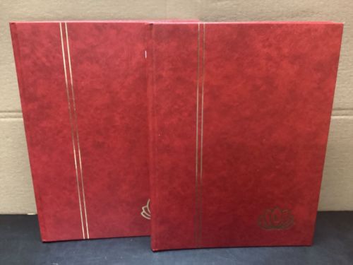 Briefmarkenalbum Einsteckalbum 2 Stück a 32 Seiten schwarz gebraucht LESEN