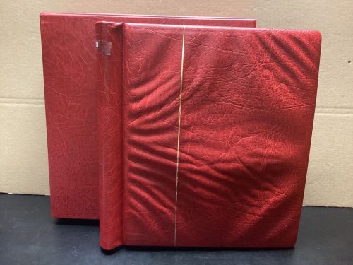 Leuchtturm Klemmbinder + Kassette  Wattiert  gebraucht Leer rot