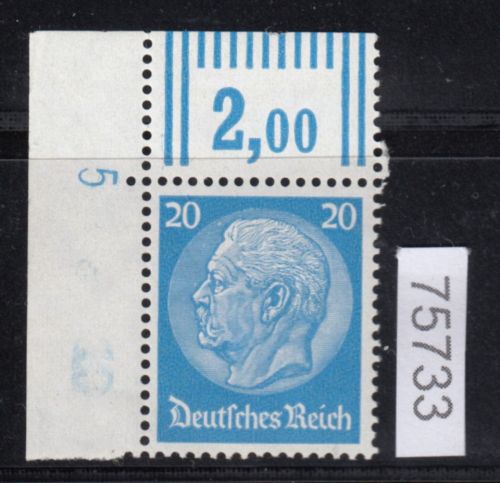 DR 1933, Mich.-Nr.: 521  ** Eckrand