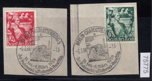 DR 1938, Mich.-Nr.: 660+61  gestempelt Luxus   Berlin  Charlottenburg