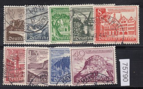 DR 1939, Mich.-Nr.: 730-738 gestempelt