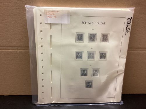 Leuchtturm  Schweiz 1907-44 Vordrucke mit Klemmtaschen gebraucht