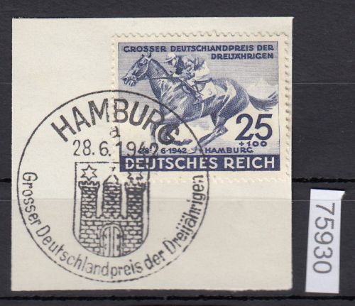 DR 1942, Mich.-Nr.: 814 gestempelt  Luxus   Blaue Band