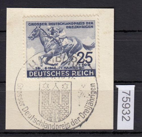 DR 1942, Mich.-Nr.: 814 gestempelt  Luxus   Blaue Band
