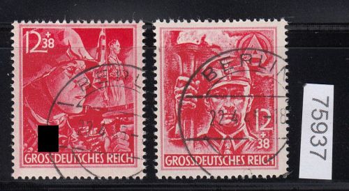 DR 1945, Mich.-Nr.: 909+910 gestempelt Stempel Falsch