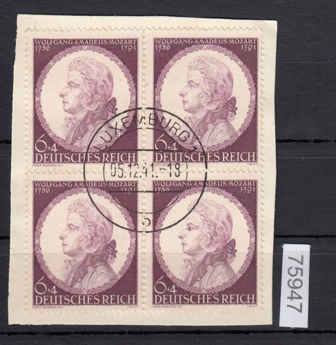 DR 1944, Mich.-Nr.: 810 gestempelt  4er.-Block