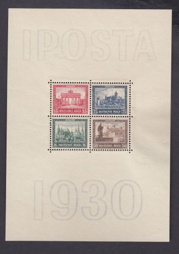DR 1930, Mich.-Nr.: 446-449 Block 1 *  (Marken **)