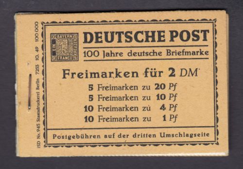 Berlin 1949, Mich.-Nr.: MH 1 *  H-Blätter 1-4   lesen