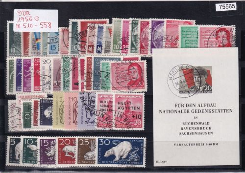 DDR 1956, Mich.-Nr.: 510-558 Komplett  gestempelt
