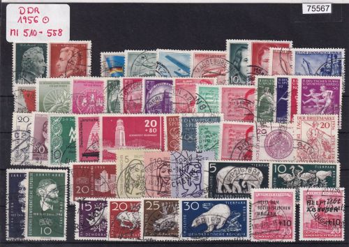 DDR 1956, Mich.-Nr.: 510-558 Komplett  gestempelt