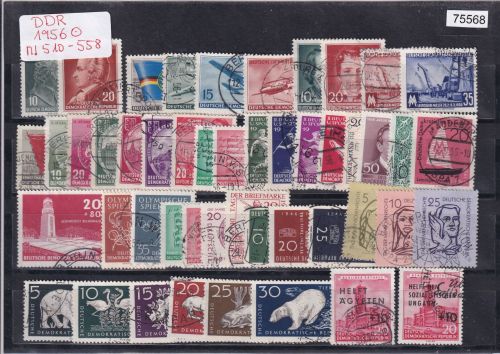 DDR 1956, Mich.-Nr.: 510-558 Komplett  gestempelt