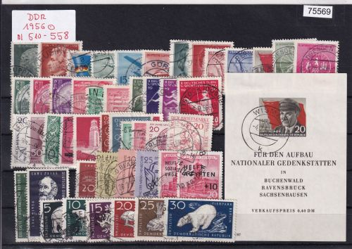 DDR 1956, Mich.-Nr.: 510-558 Komplett  gestempelt