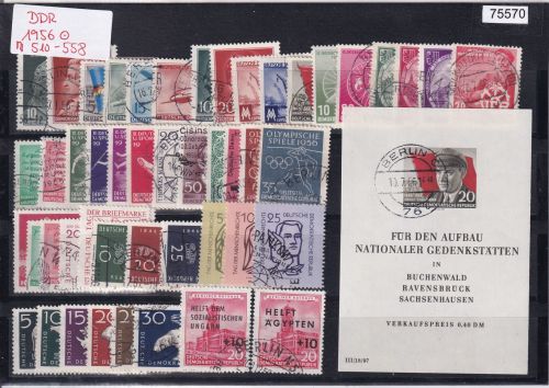 DDR 1956, Mich.-Nr.: 510-558 Komplett  gestempelt