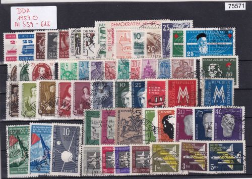 DDR 1957, Mich.-Nr.: 559-615 Komplett  gestempelt