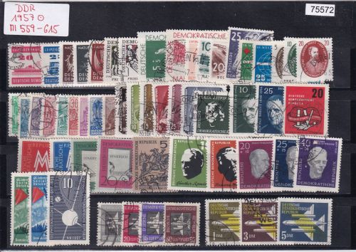 DDR 1957, Mich.-Nr.: 559-615 Komplett  gestempelt