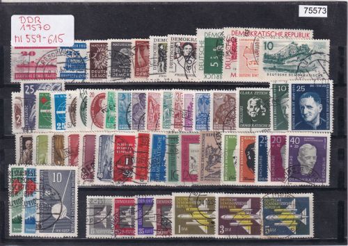 DDR 1957, Mich.-Nr.: 559-615 Komplett  gestempelt