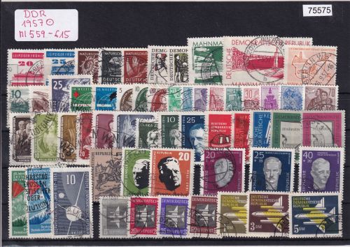 DDR 1957, Mich.-Nr.: 559-615 Komplett  gestempelt
