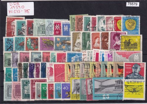 DDR 1959, Mich.-Nr.: 673-745 Komplett  gestempelt