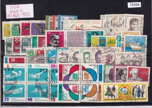 DDR 1962, Mich.-Nr.: 869-933 Komplett  gestempelt