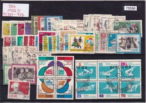 DDR 1962, Mich.-Nr.: 869-933 Komplett  gestempelt