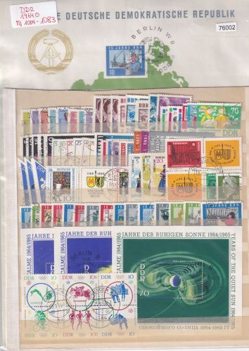 DDR 1964, Mich.-Nr.: 1004-1083 Komplett  gestempelt