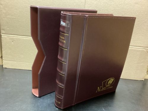 Deutsche Post Numisblatt - Album Ringbinder+Schuber  4 Ringe leer braun