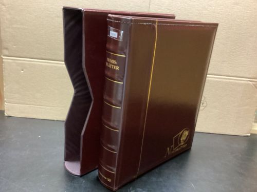 Deutsche Post Numisblatt - Album Ringbinder+Schuber  4 Ringe leer braun