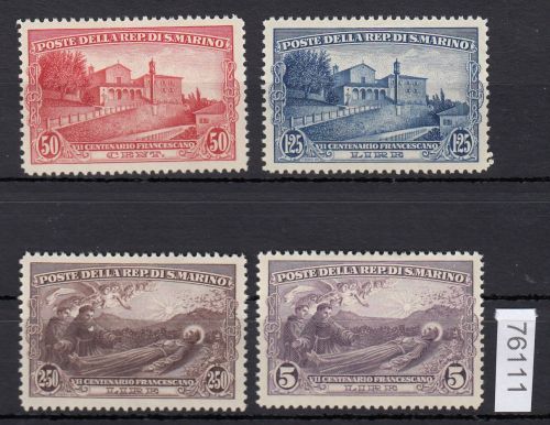 San Marino 1927, Mich.-Nr.: 141-44 *