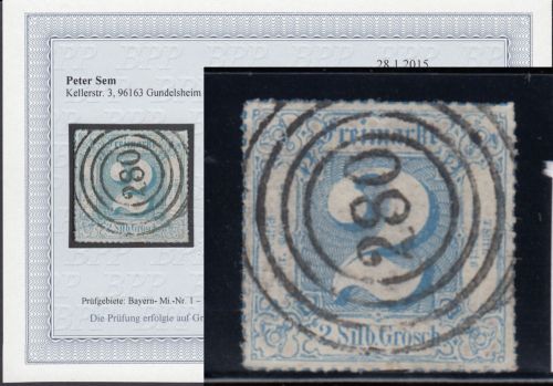 AD Thurn und Taxis 1866, Mich.-Nr.: 49 gestempelt mängel    geprüft Befund