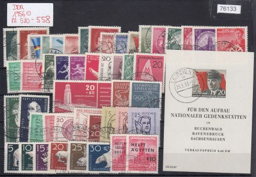 DDR 1956, Mich.-Nr.: 510-558 Komplett  gestempelt