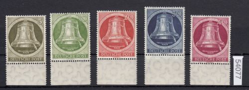 Berlin 1951, Mich.-Nr.: 82-86 ** rand