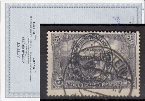 Abstimmung. Allenstein 1920, Mi.-Nr. 28 K gest.  geprüft  Attest  kopfst. Aufdruck